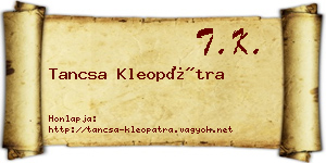 Tancsa Kleopátra névjegykártya